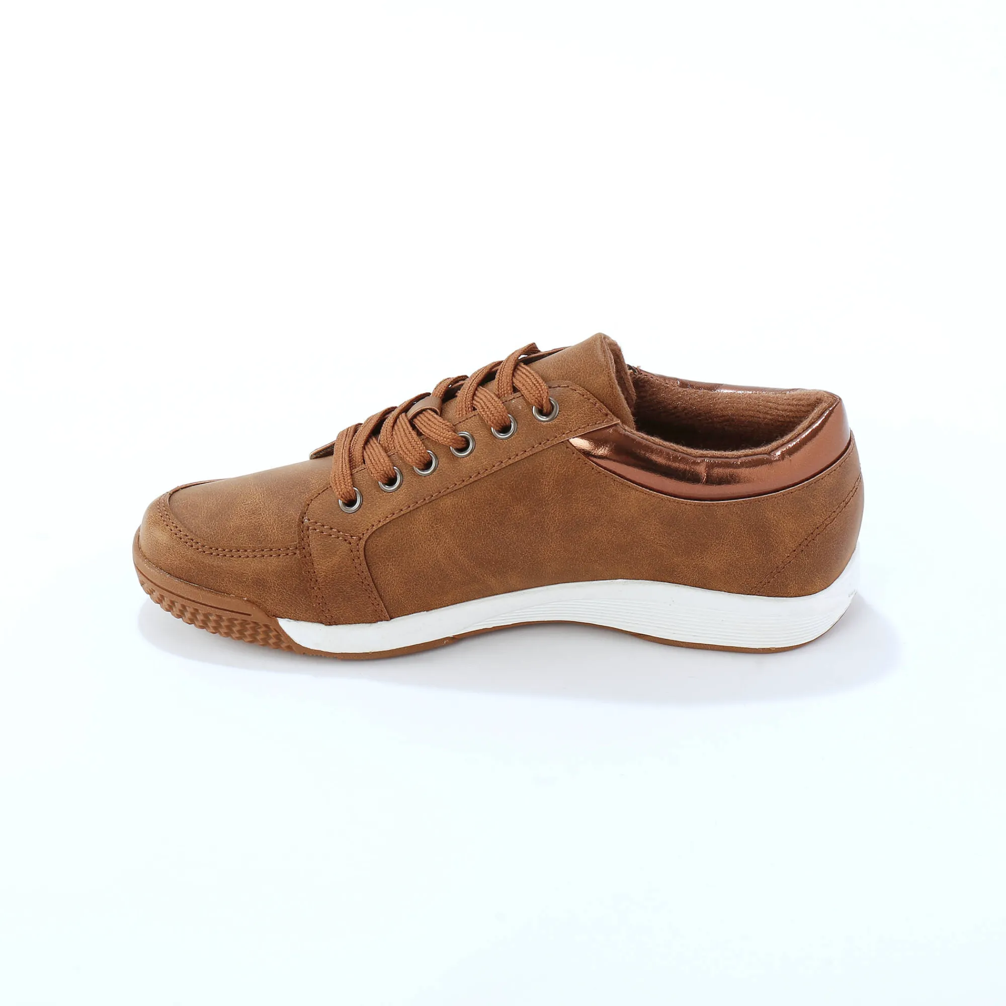 Baskets En Sneakers|Schoenen<Blancheporte Sneakers met lage schacht en veters bruin