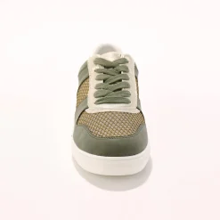Baskets En Sneakers|Schoenen<Blancheporte Sneakers met platformzool en goudkleurige mesh pasjes - kaki