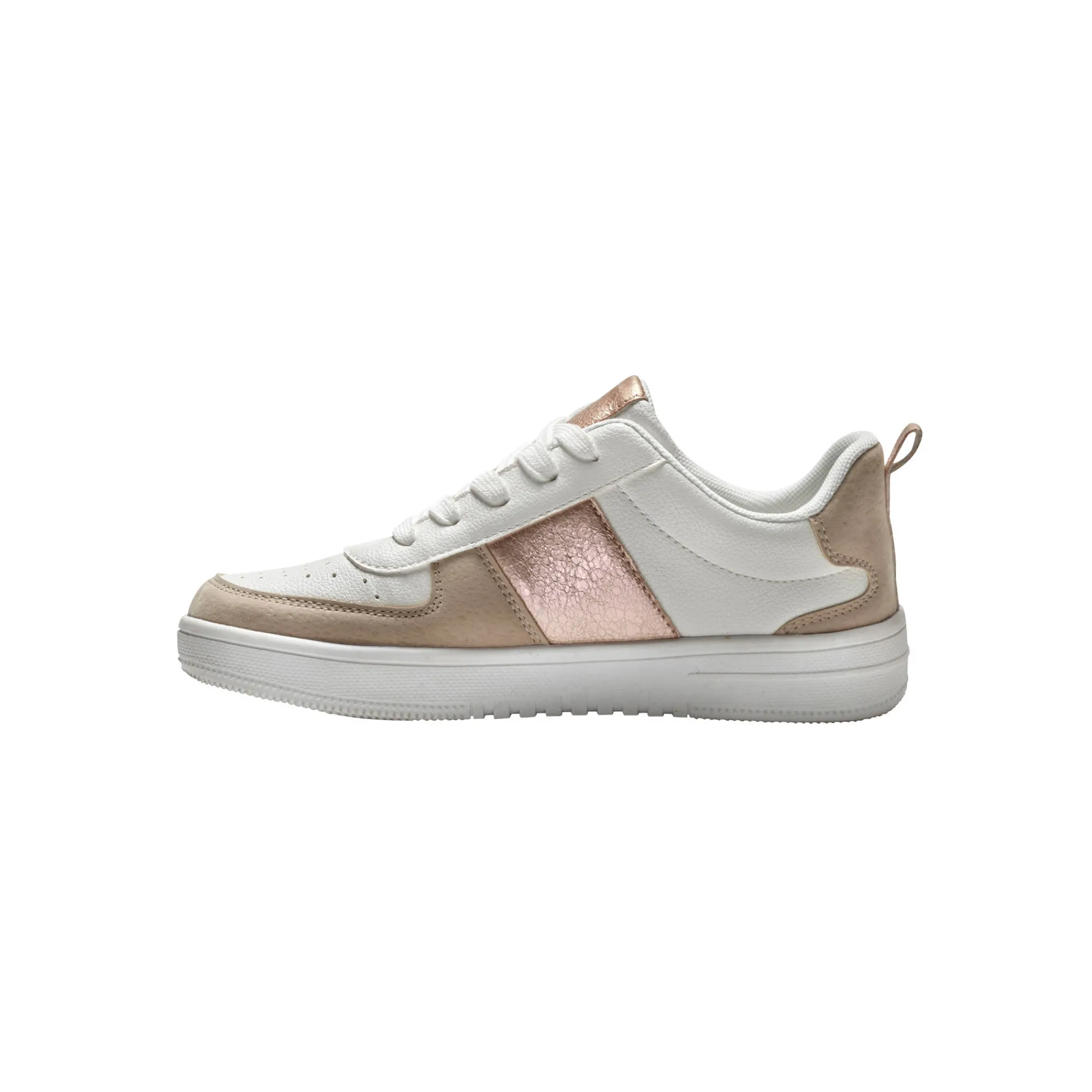 Baskets En Sneakers|Schoenen<Blancheporte Sneakers met platformzool en veters wit / beige
