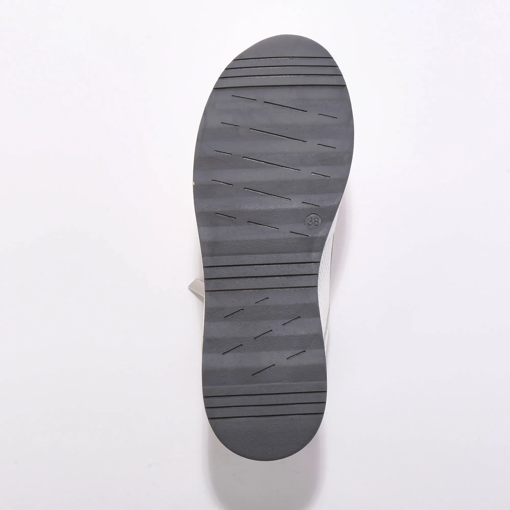 Baskets En Sneakers|Schoenen<Blancheporte Sneakers met rits, in soepel leer met zool in 2 materialen wit