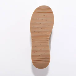 Baskets En Sneakers|Schoenen<Blancheporte Sneakers met rits, in soepel leer met zool in 2 materialen grijsgroen