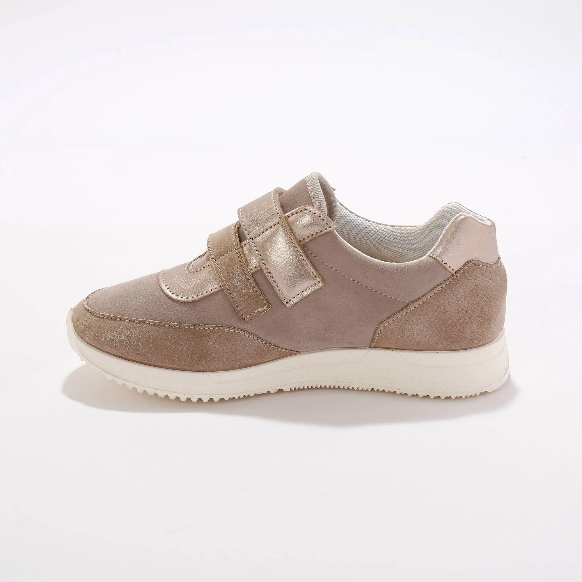 Baskets En Sneakers|Schoenen<Blancheporte Sneakers met scratchsluiting, in rekbaar materiaal, speciaal voor gevoelige voeten beige
