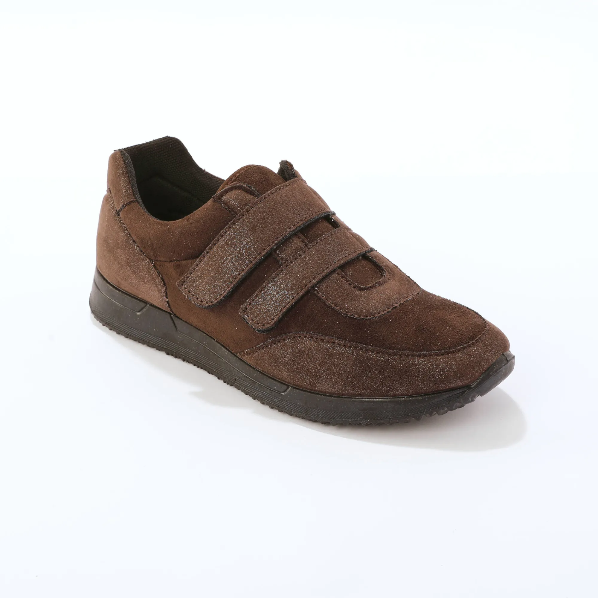 Baskets En Sneakers|Schoenen<Blancheporte Sneakers met scratchsluiting, in rekbaar materiaal, speciaal voor gevoelige voeten chocolade