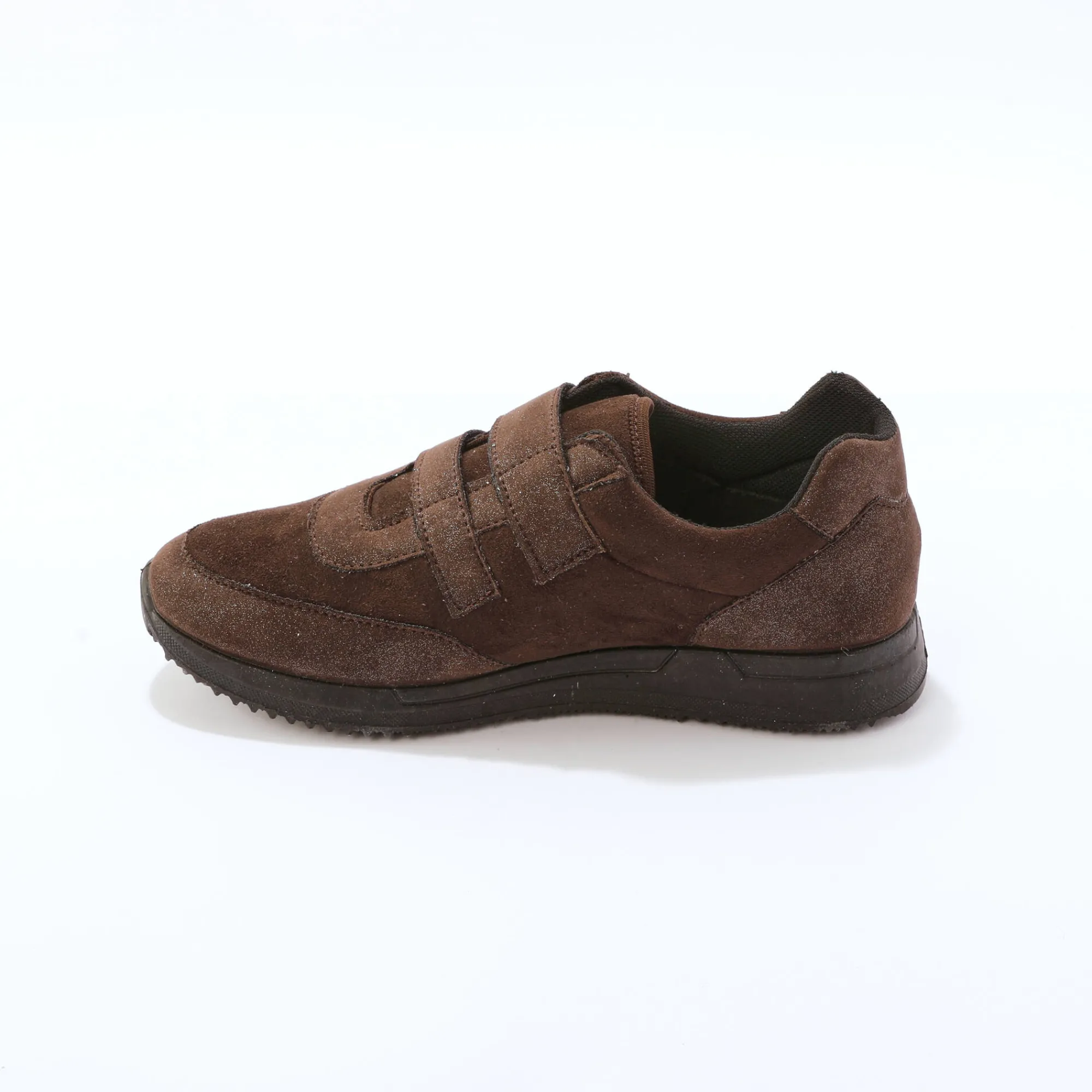 Baskets En Sneakers|Schoenen<Blancheporte Sneakers met scratchsluiting, in rekbaar materiaal, speciaal voor gevoelige voeten chocolade