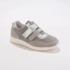 Baskets En Sneakers|Schoenen<Blancheporte Sneakers met scratchsluiting, in rekbaar materiaal, speciaal voor gevoelige voeten grijs