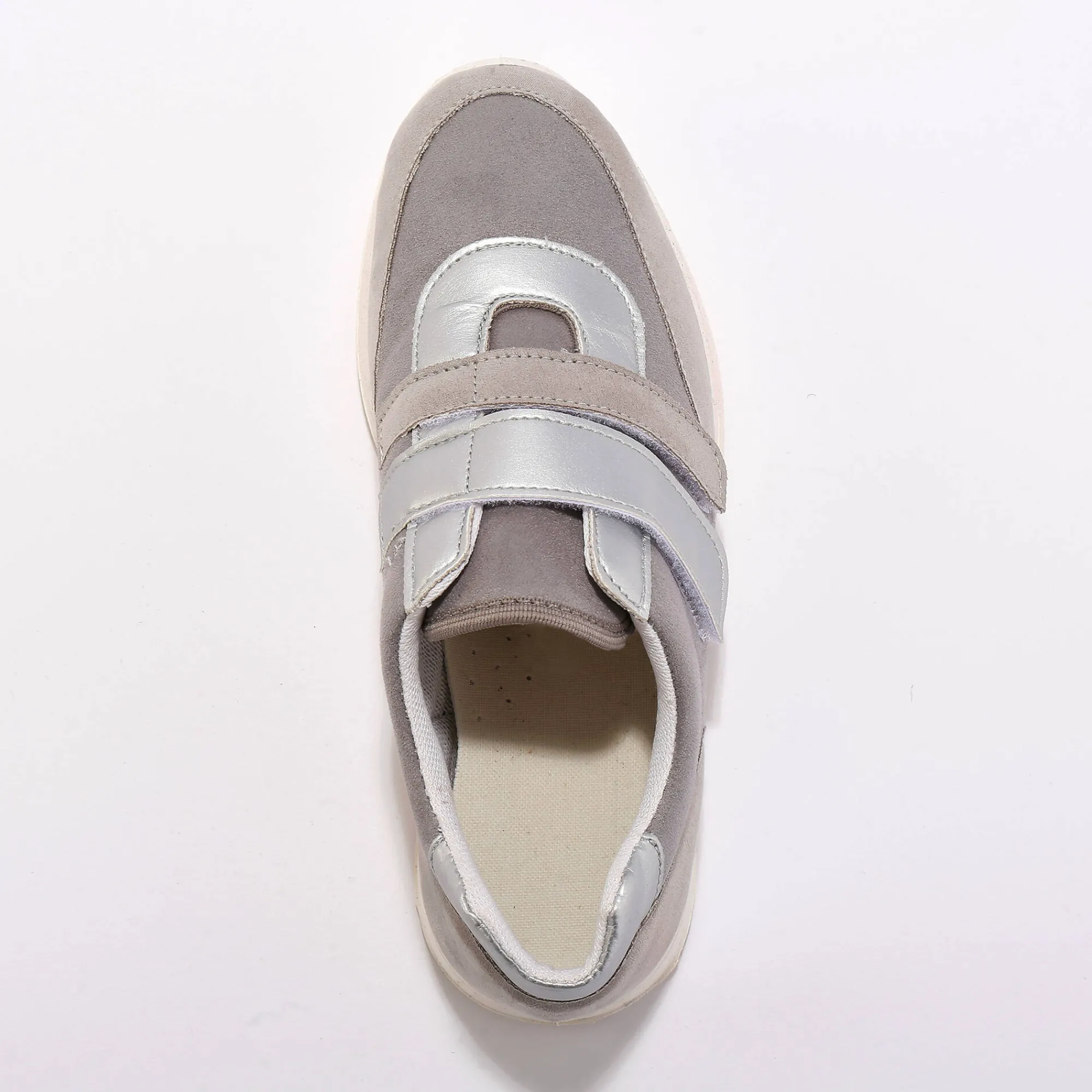 Baskets En Sneakers|Schoenen<Blancheporte Sneakers met scratchsluiting, in rekbaar materiaal, speciaal voor gevoelige voeten grijs