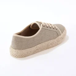Baskets En Sneakers|Schoenen<Blancheporte Sneakers met sleehak en koordzool vlaskleur