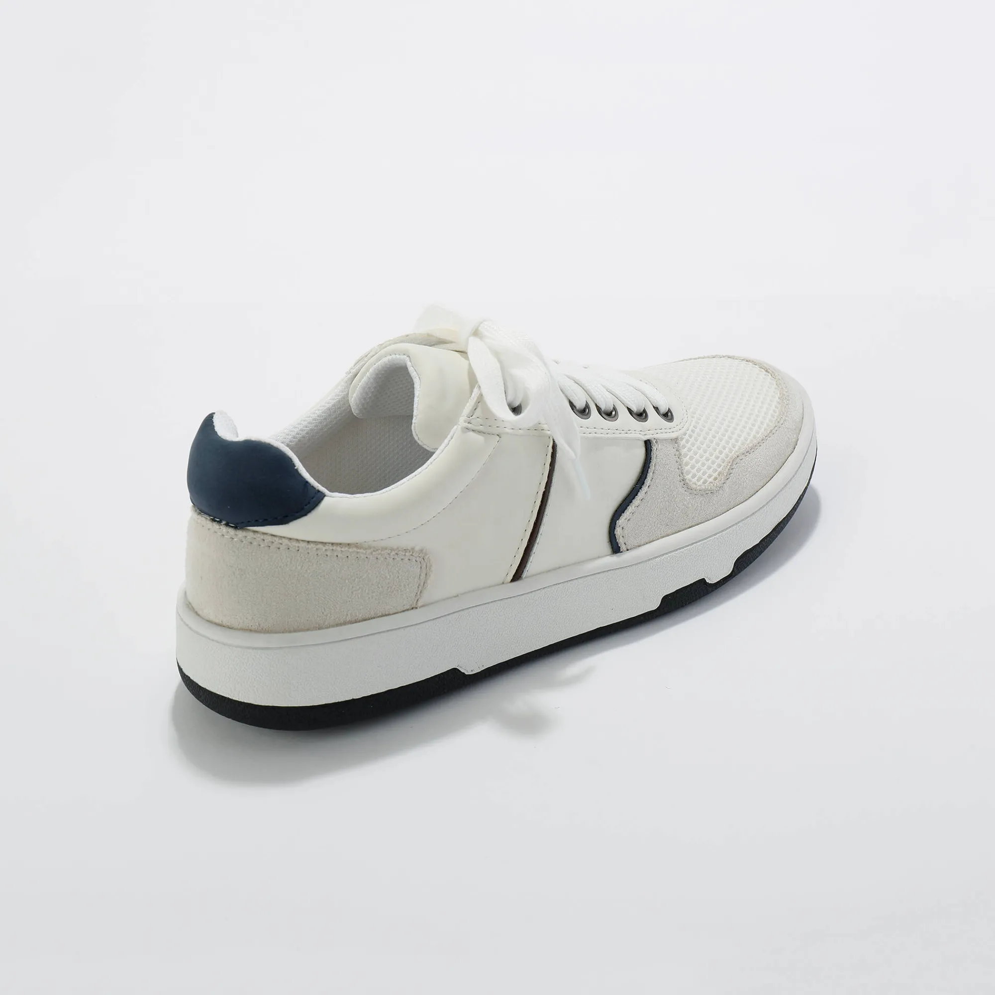 Schoenen|Schoenen Heren<Blancheporte Sneakers met veters en contrasterende details wit