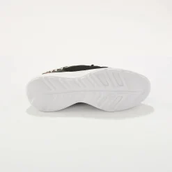 Baskets En Sneakers|Schoenen<Blancheporte Sneakers met veters en dierenhuidprint zwart