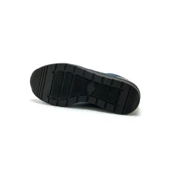 Baskets En Sneakers|Schoenen<PédiConfort Sneakers met veters in leer en rekbare stof, sleehakje blauw