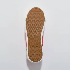 Baskets En Sneakers|Schoenen<Blancheporte Sneakers met veters, verwassen canvas met sierstiksel rood
