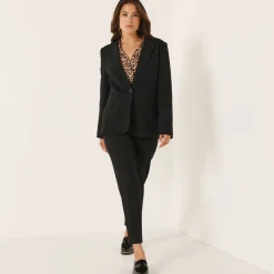 Feestoutfits Dames|Jas En Mantel<Blancheporte Soepel blazerjasje, lange mouwen zwart