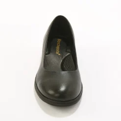 Ballerina's|Schoenen<Blancheporte Soepele ballerina's in glad leer met sleehak zwart