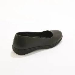 Ballerina's|Schoenen<Blancheporte Soepele ballerina's in glad leer met sleehak zwart