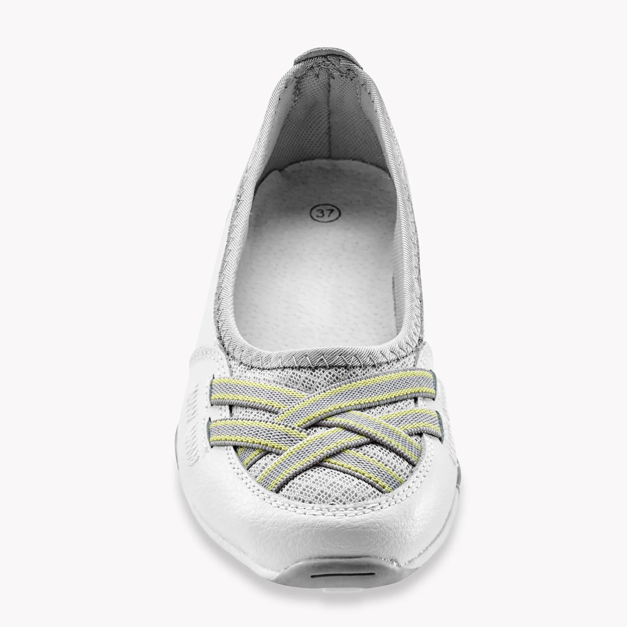 Ballerina's|Schoenen<Blancheporte Soepele ballerina's in leer wit