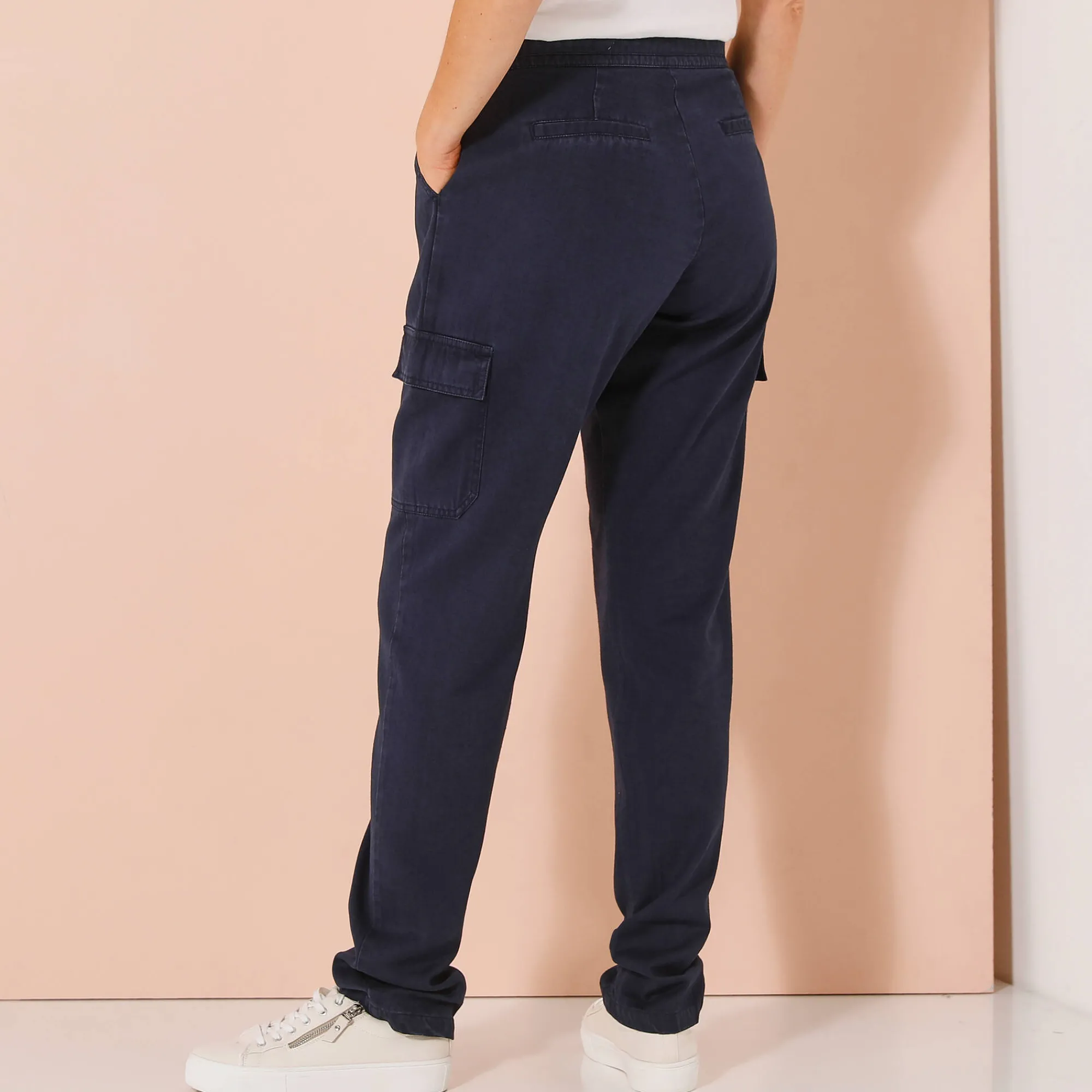 Broek<Blancheporte Soepele cargobroek marine