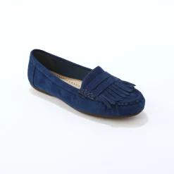 Derby's En Mocassins|Schoenen<Blancheporte Soepele mocassins in microvezeltextiel marine