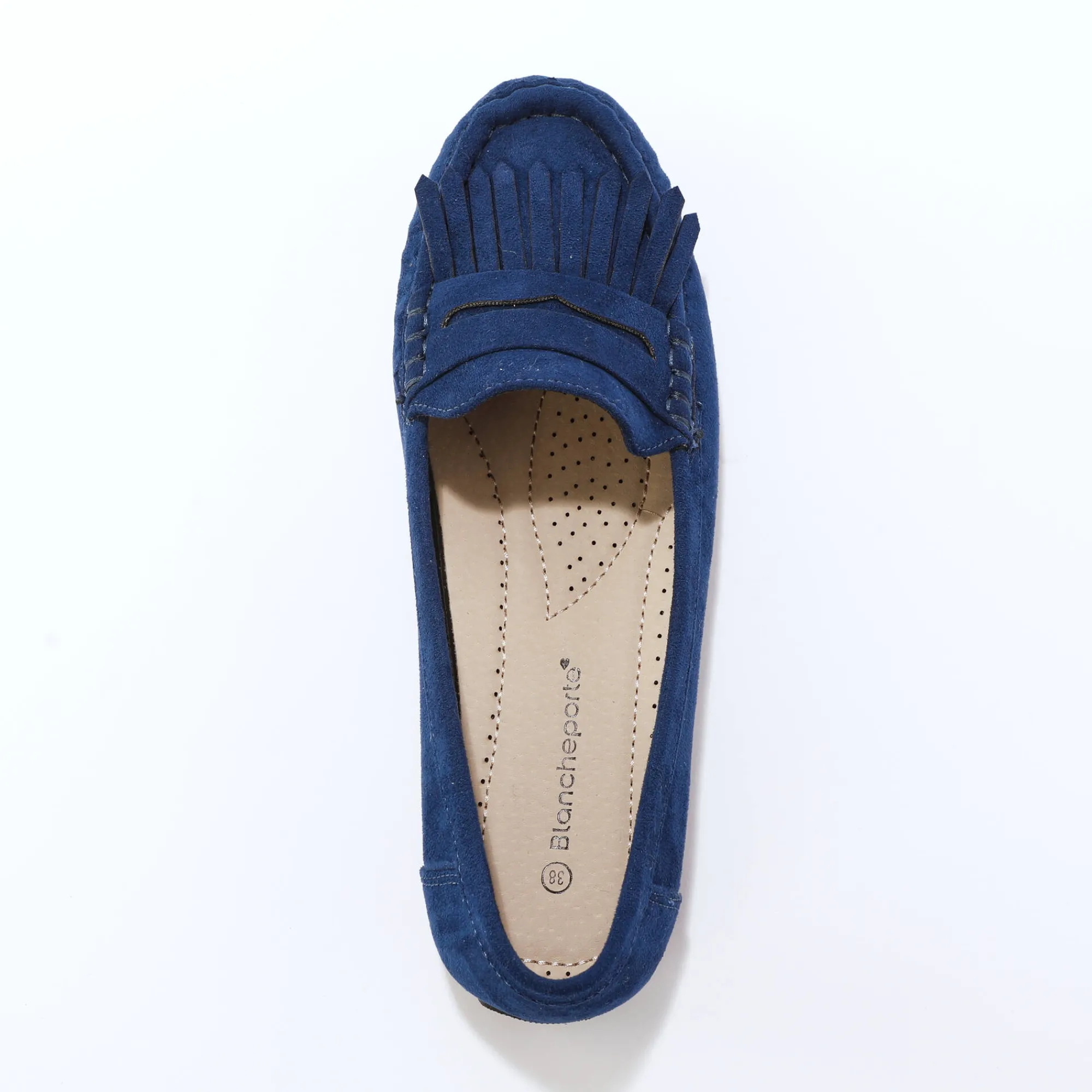 Derby's En Mocassins|Schoenen<Blancheporte Soepele mocassins in microvezeltextiel marine