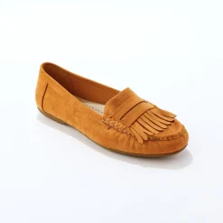 Derby's En Mocassins|Schoenen<Blancheporte Soepele mocassins in microvezeltextiel donkerbeige