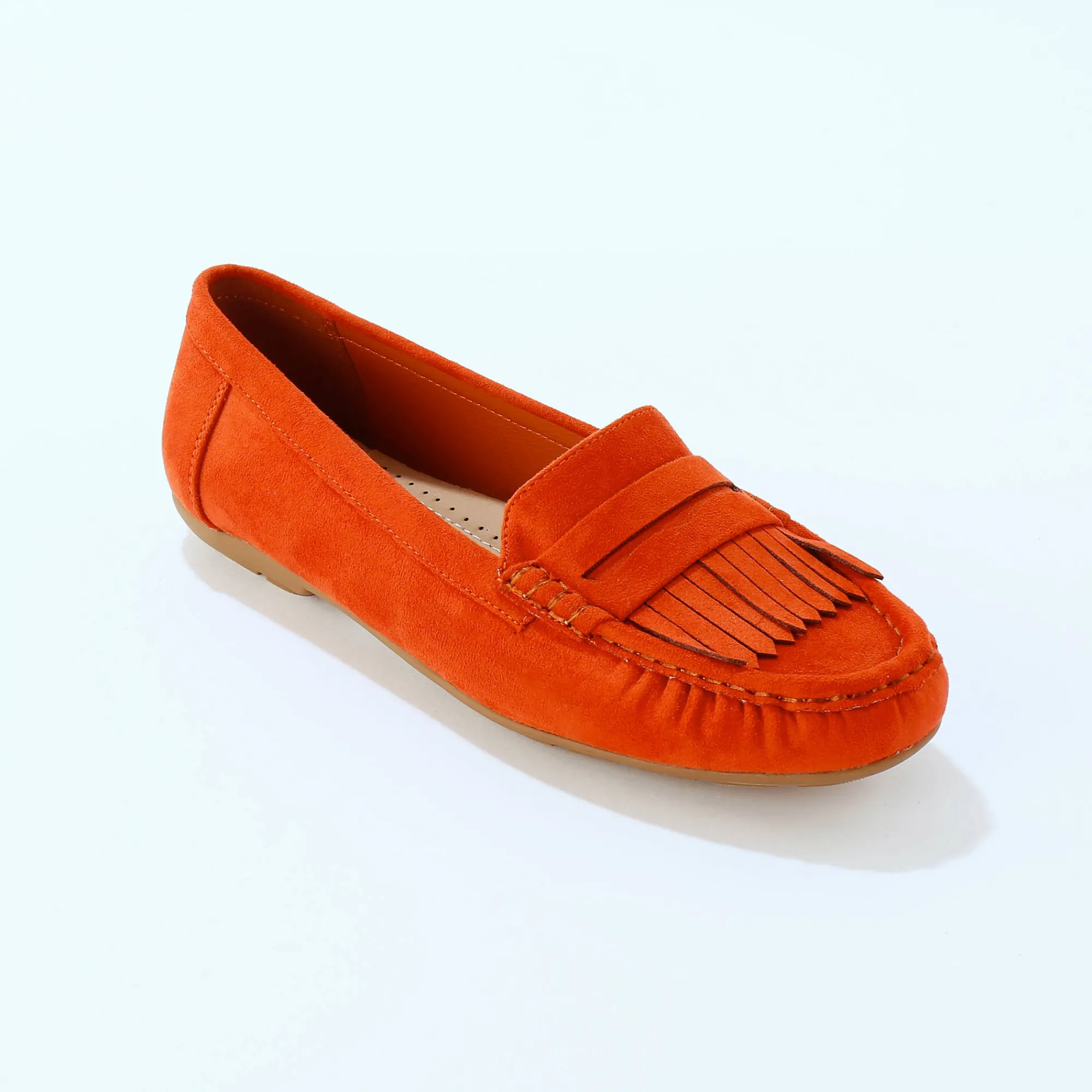 Derby's En Mocassins|Schoenen<Blancheporte Soepele mocassins in microvezeltextiel terracotta