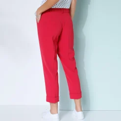 Broek<Blancheporte Soepele, nauwsluitende 7/8-broek framboos