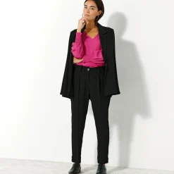 Feestoutfits Dames|Broek<Blancheporte Soepele, nauwsluitende 7/8-broek zwart