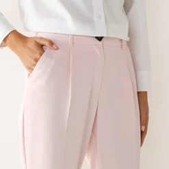 Broek<Blancheporte Soepele, nauwsluitende 7/8-broek poederroze