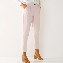 Broek<Blancheporte Soepele, nauwsluitende 7/8-broek poederroze