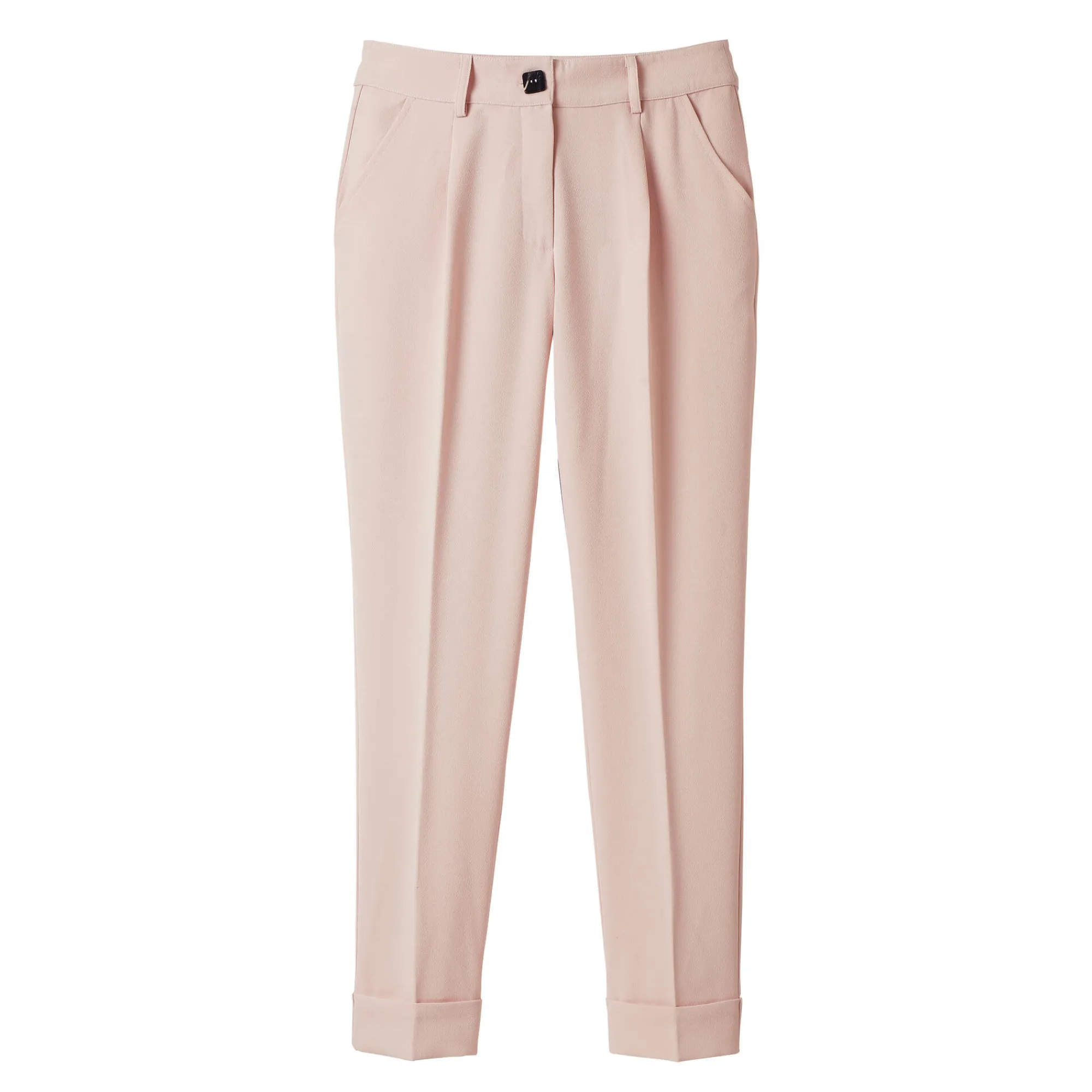 Broek<Blancheporte Soepele, nauwsluitende 7/8-broek poederroze