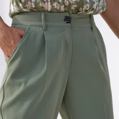 Broek<Blancheporte Soepele, nauwsluitende 7/8-broek lichtkaki