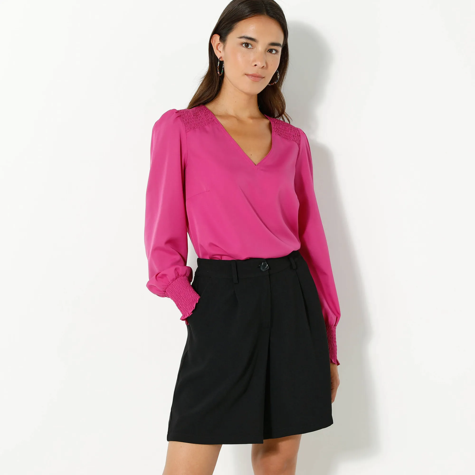 Short<Blancheporte Soepele, ruime short zwart