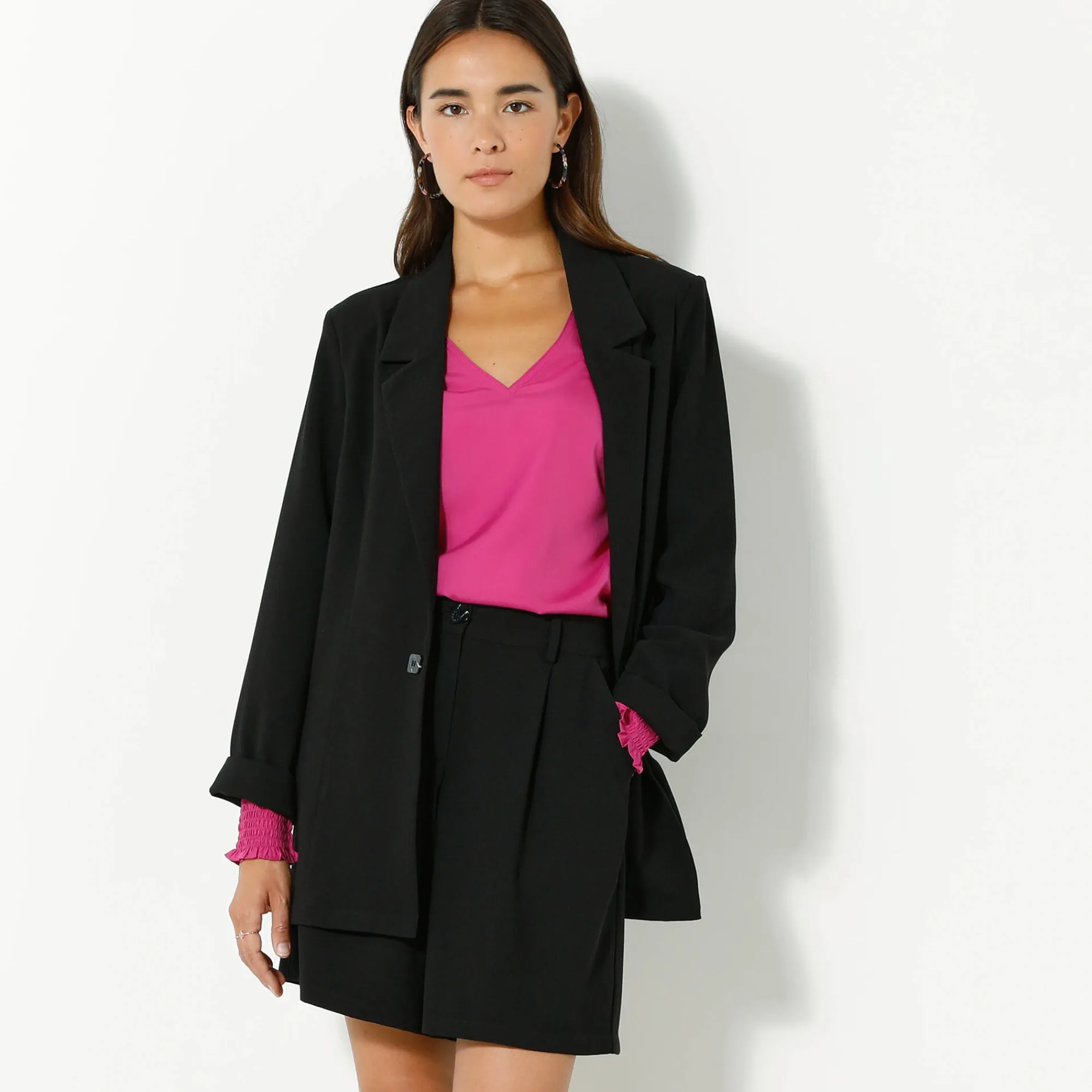 Short<Blancheporte Soepele, ruime short zwart