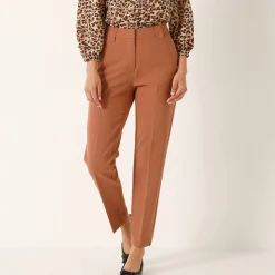 Feestoutfits Dames|Broek<Blancheporte Soepele slimbroek karamel