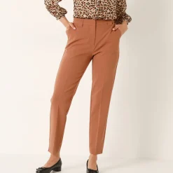 Feestoutfits Dames|Broek<Blancheporte Soepele slimbroek karamel