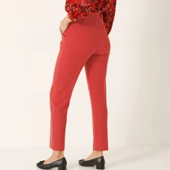 Broek<Blancheporte Soepele slimbroek rood