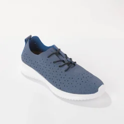 Baskets En Sneakers|Schoenen<Blancheporte Soepele sneakers met ajour jeansblauw