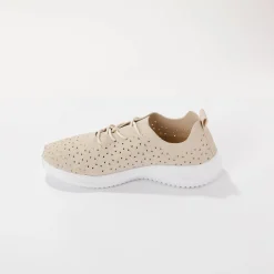 Baskets En Sneakers|Schoenen<Blancheporte Soepele sneakers met ajour beige