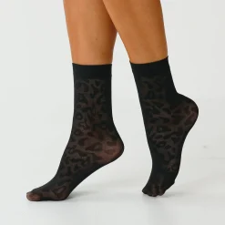 Panty’s, Kniekousen En Sokken<Blancheporte Sokken met luipaardprint - set van 2 paar zwart