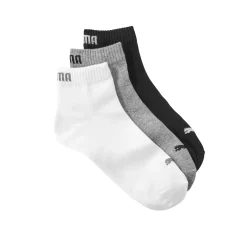 Ondergoed<Puma Sokken Quarter ® - set van 3 paar grijs, wit, zwart grijs + wit + zwart