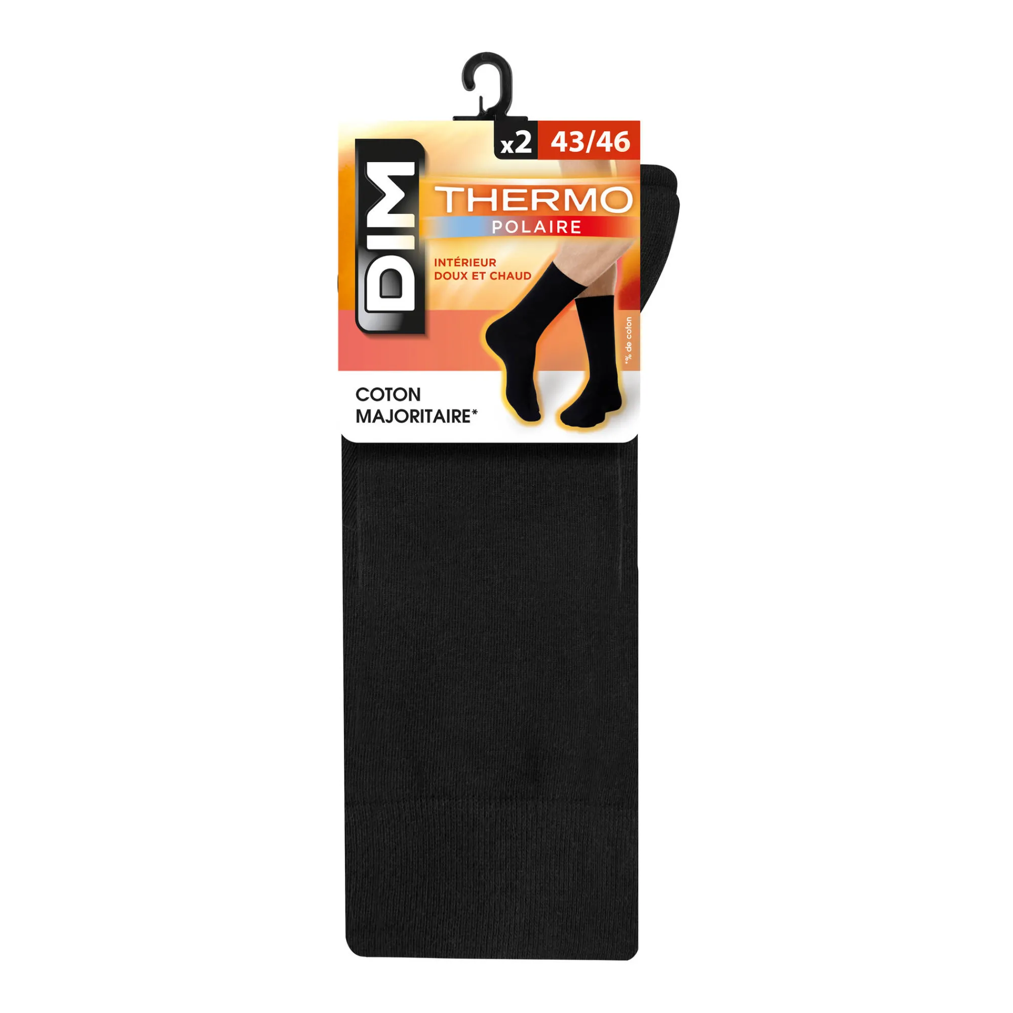 Ondergoed<Dim Sokken Thermo Fleece - set van 2 paar zwart