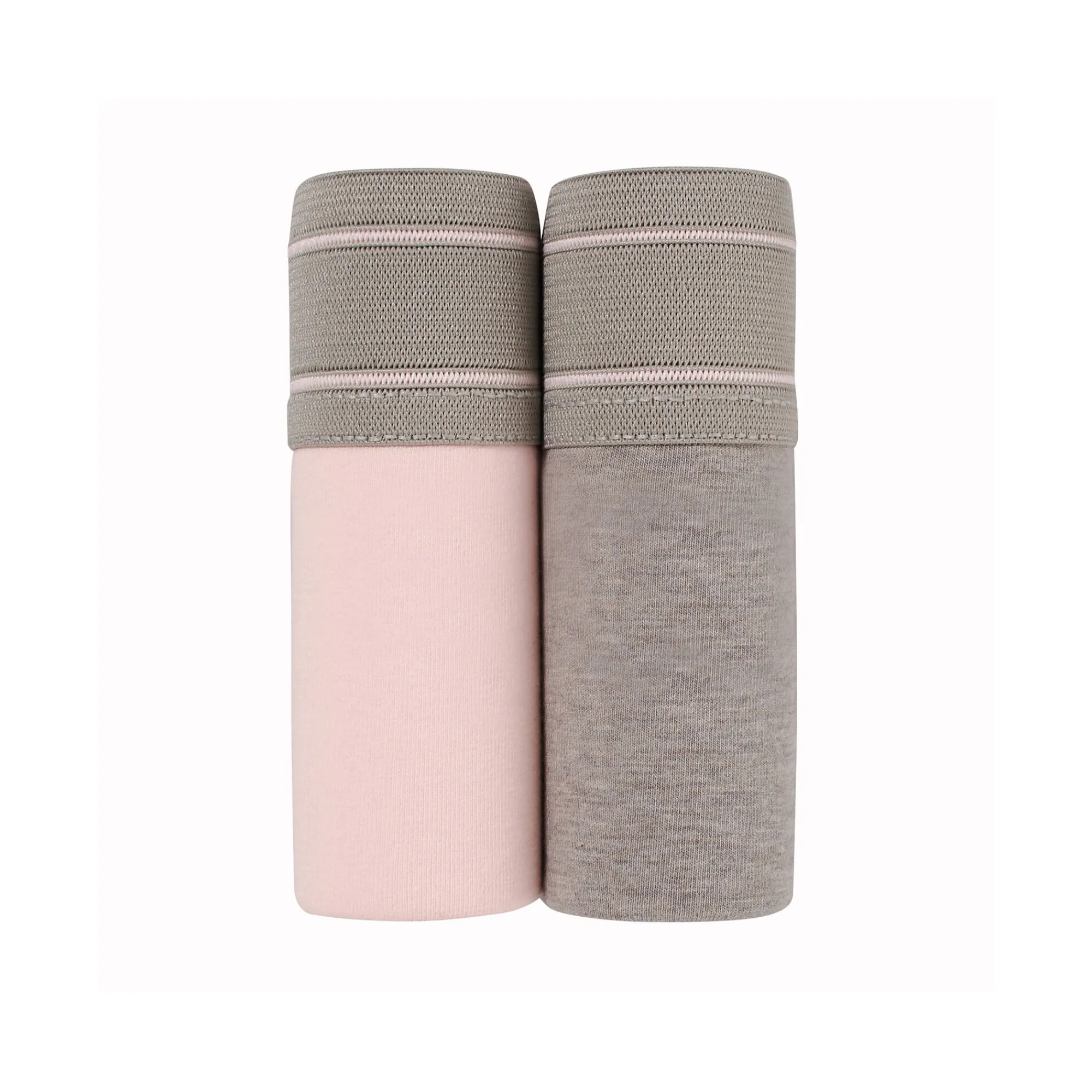 Beha<Blancheporte Sportbehatopje zonder beugels - set van 2 roze + chiné grijs