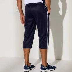 Broek<Blancheporte Sportbroek in 7/8-model, microvezel met geruwde binnenkant marine