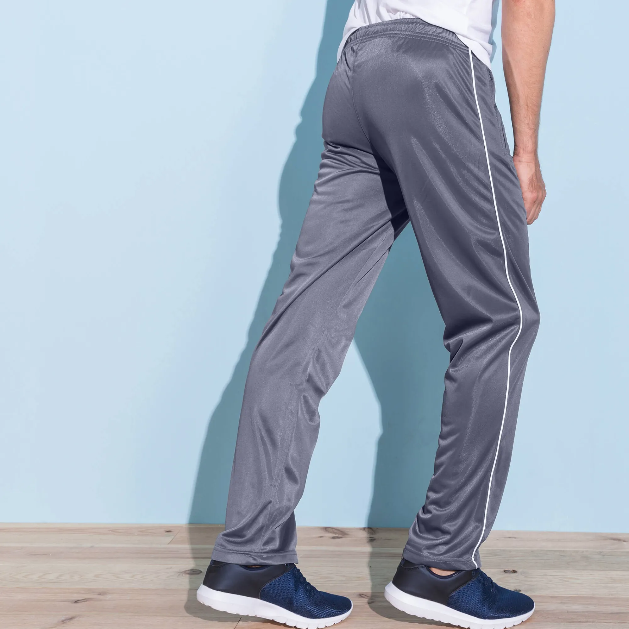 Broek<Blancheporte Sportieve broek met geruwde binnenkant grijs