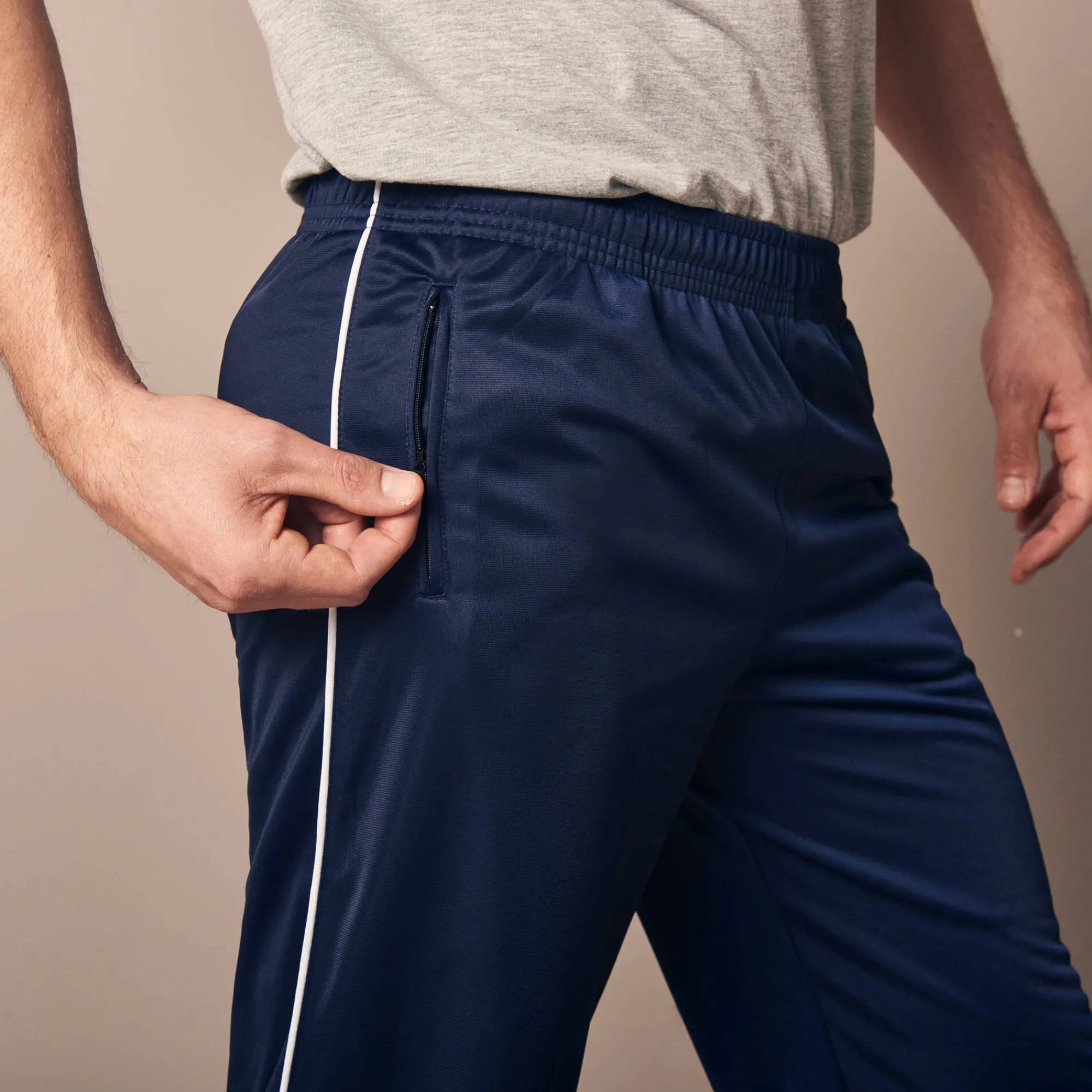 Broek<Blancheporte Sportieve broek met geruwde binnenkant marine