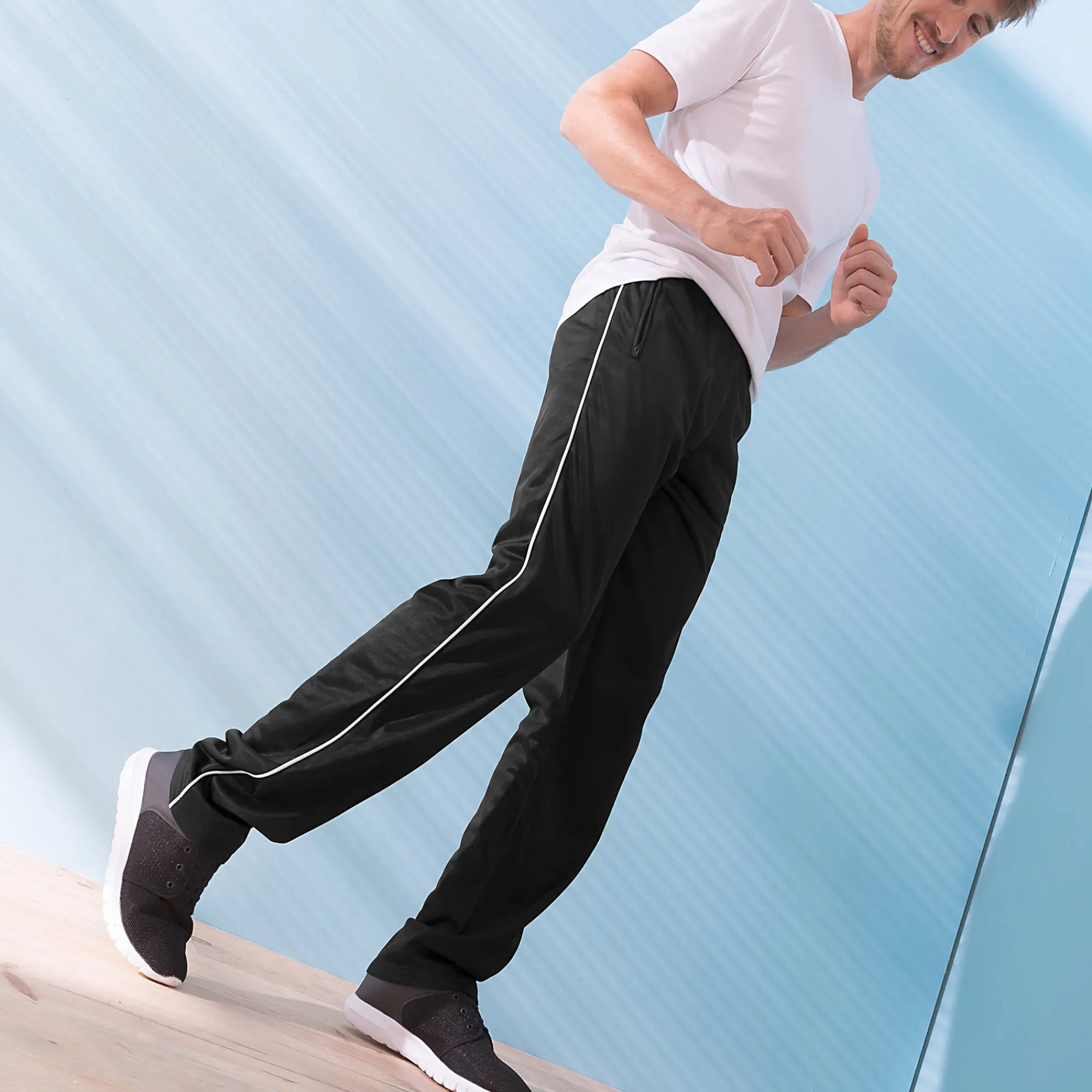 Broek<Blancheporte Sportieve broek met geruwde binnenkant zwart