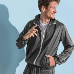 Mantel En Jas<Blancheporte Sportjasje in microvezel met rits grijs