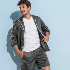 Mantel En Jas<Blancheporte Sportjasje in microvezel met rits grijs