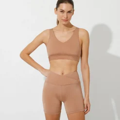 Slip En Shorty<Blancheporte Sportshort voor gelifte bips in microvezel marron glacé