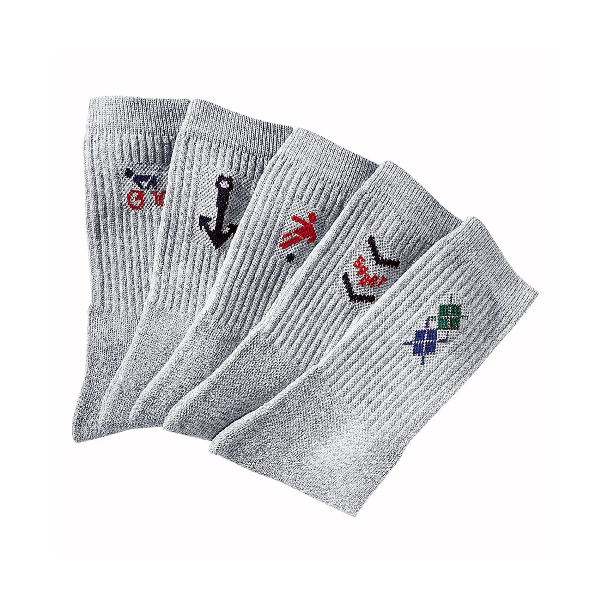 Ondergoed<Blancheporte Sportsokken met motieven - set van 10 paar grijs