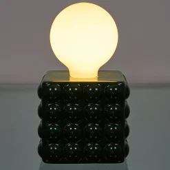Decoratieartikel<Blancheporte Staande ledlamp in keramiek donkergroen